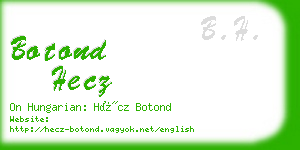 botond hecz business card